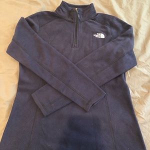 NWT The North Face Glacier Quarter Zip Navy Fleece Size S